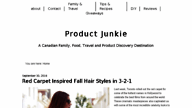 What Productjunkie.ca website looked like in 2017 (6 years ago)