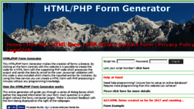 What Phpform.info website looked like in 2017 (6 years ago)