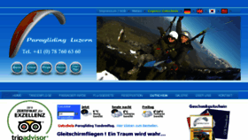 What Paragliding-luzern.ch website looked like in 2017 (6 years ago)