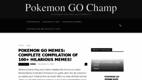 What Pokemongochamp.com website looked like in 2017 (6 years ago)