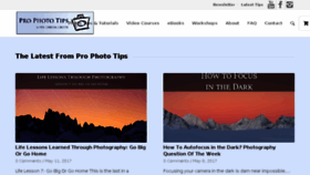 What Professionalphototips.com website looked like in 2017 (8 years ago)