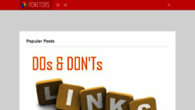 What Poketors.com website looked like in 2017 (8 years ago)