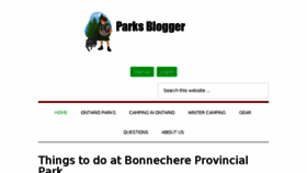 What Parksbloggerontario.com website looked like in 2017 (6 years ago)