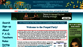 What Penpalparty.com website looked like in 2017 (6 years ago)