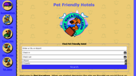 What Petvacations.com website looked like in 2017 (6 years ago)