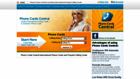 What Phonecardscentral.com website looked like in 2017 (6 years ago)