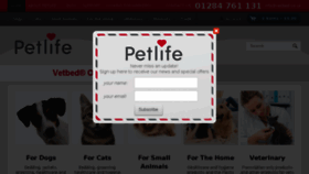What Petlifeonline.co.uk website looked like in 2017 (6 years ago)