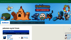 What Pokemon-ng.de website looked like in 2017 (8 years ago)