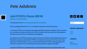 What Peteashdown.org website looked like in 2017 (6 years ago)