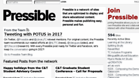 What Pressible.org website looked like in 2017 (6 years ago)