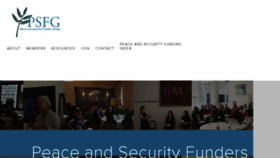 What Peaceandsecurity.org website looked like in 2017 (6 years ago)
