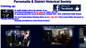 What Parramattahistorical.org.au website looked like in 2017 (6 years ago)