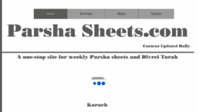What Parshasheets.com website looked like in 2017 (6 years ago)
