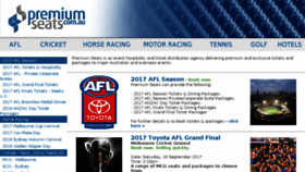 What Premiumseats.com.au website looked like in 2017 (6 years ago)