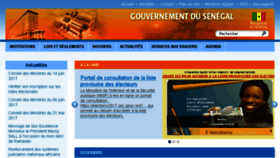 What Primature.sn website looked like in 2017 (8 years ago)