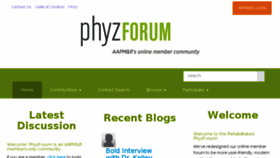What Phyzforum.com website looked like in 2017 (8 years ago)
