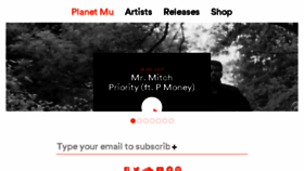 What Planet-mu.com website looked like in 2017 (6 years ago)