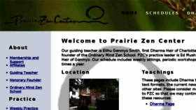 What Prairiezen.org website looked like in 2017 (6 years ago)