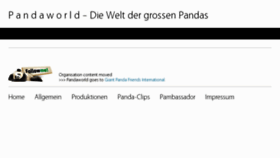 What Pandaworld.de website looked like in 2017 (6 years ago)
