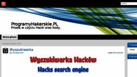 What Programyhakerskie.pl website looked like in 2017 (6 years ago)