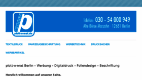 What Plott-o-mat.de website looked like in 2017 (6 years ago)