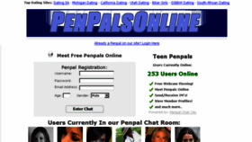 What Penpalsonline.com website looked like in 2017 (6 years ago)