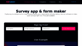 What Popsurvey.com website looked like in 2017 (6 years ago)