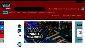 What Pinballheaven.co.uk website looked like in 2017 (8 years ago)