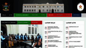 What Parlzim.gov.zw website looked like in 2017 (6 years ago)