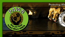 What Pawafricawildlifefunds.co.za website looked like in 2017 (6 years ago)