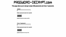 What Password-decrypt.com website looked like in 2017 (6 years ago)