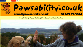 What Pawsability.co.uk website looked like in 2017 (6 years ago)