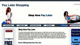What Paylatershops.com website looked like in 2017 (6 years ago)