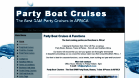 What Partyboat.co.za website looked like in 2017 (6 years ago)