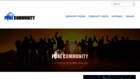What Purecommunity.org website looked like in 2017 (6 years ago)