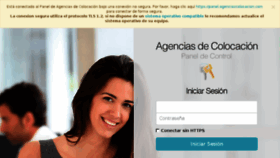 What Panel.agenciascolocacion.com website looked like in 2017 (6 years ago)
