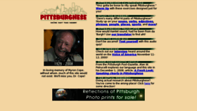 What Pittsburghese.com website looked like in 2017 (6 years ago)