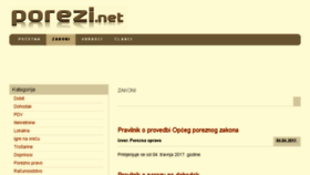 What Porezi.net website looked like in 2017 (6 years ago)