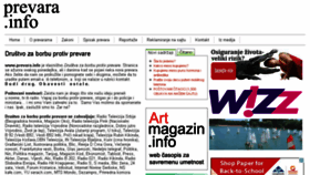What Prevara.info website looked like in 2017 (6 years ago)