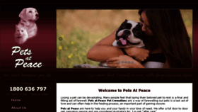 What Petsatpeace.com.au website looked like in 2017 (6 years ago)