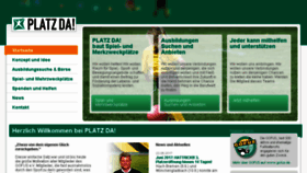 What Platz-da.com website looked like in 2017 (6 years ago)