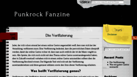What Punkrock-fanzine.de website looked like in 2017 (6 years ago)