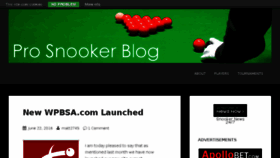 What Prosnookerblog.com website looked like in 2017 (6 years ago)