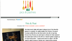 What Picsandpastries.com website looked like in 2017 (6 years ago)