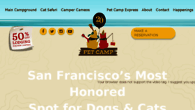 What Petcamp.com website looked like in 2017 (6 years ago)