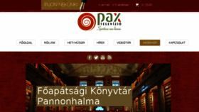 What Pax-tv.hu website looked like in 2017 (6 years ago)