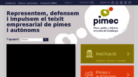 What Pimec.es website looked like in 2017 (6 years ago)