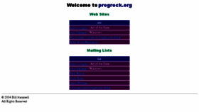 What Progrock.org website looked like in 2017 (6 years ago)