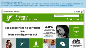 What Prevenirlesadherences.com website looked like in 2017 (6 years ago)