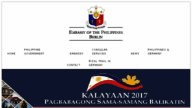What Philippine-embassy.de website looked like in 2017 (6 years ago)